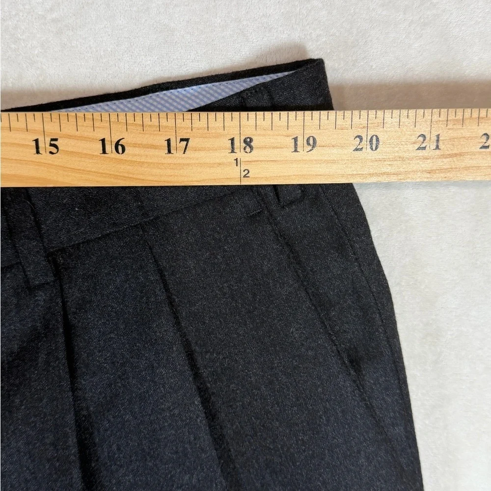 Enzo Mantovani Zignone Size 40W 32L Wool-Cashmere Charcoal Dress Pants